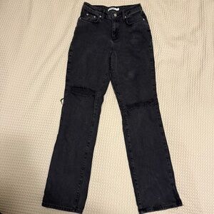 NA-KD distressed straight leg jeans
